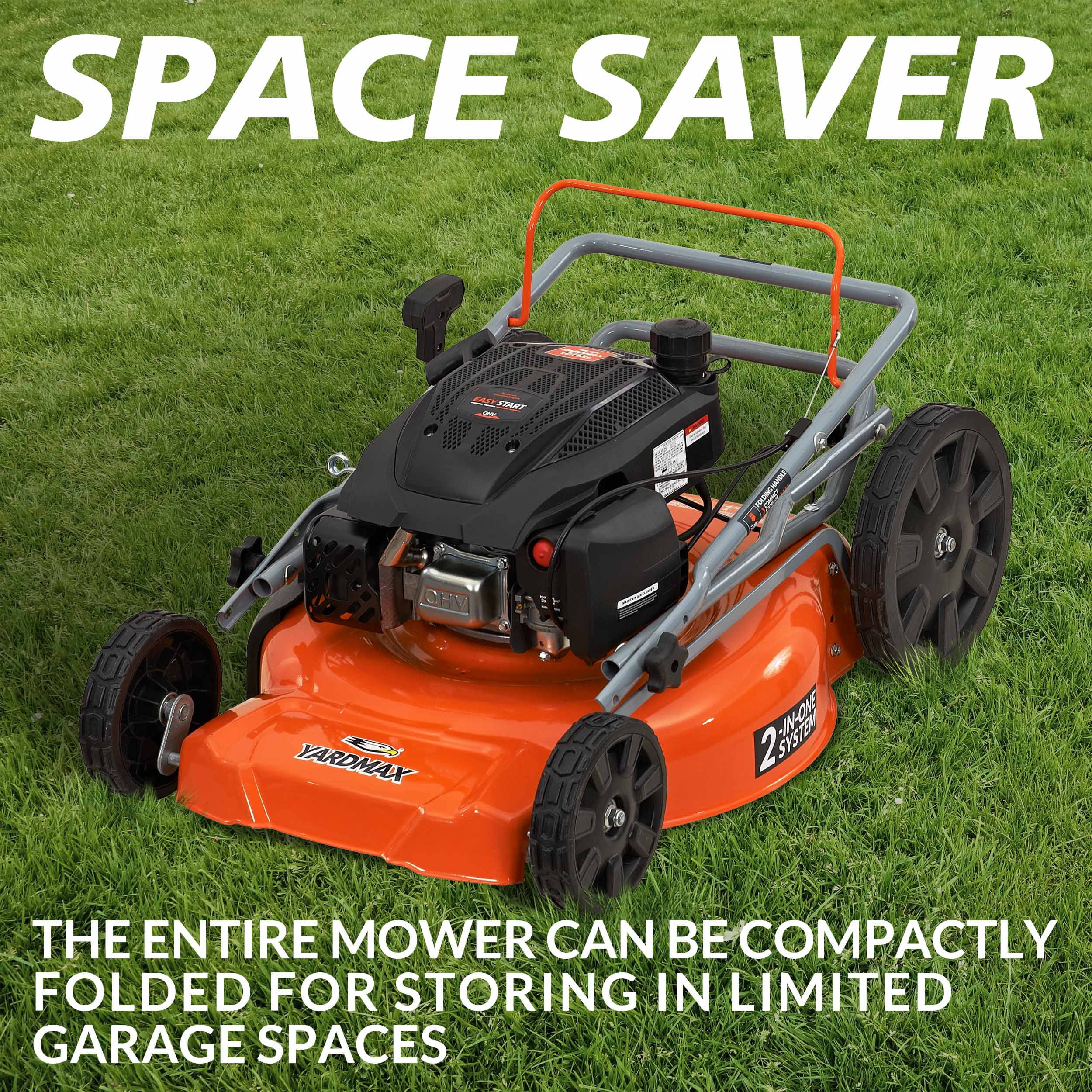 21 in. 170cc 2-in-1 Gas Walk Behind Push Lawn Mower with High Rear Wheels - Image 7