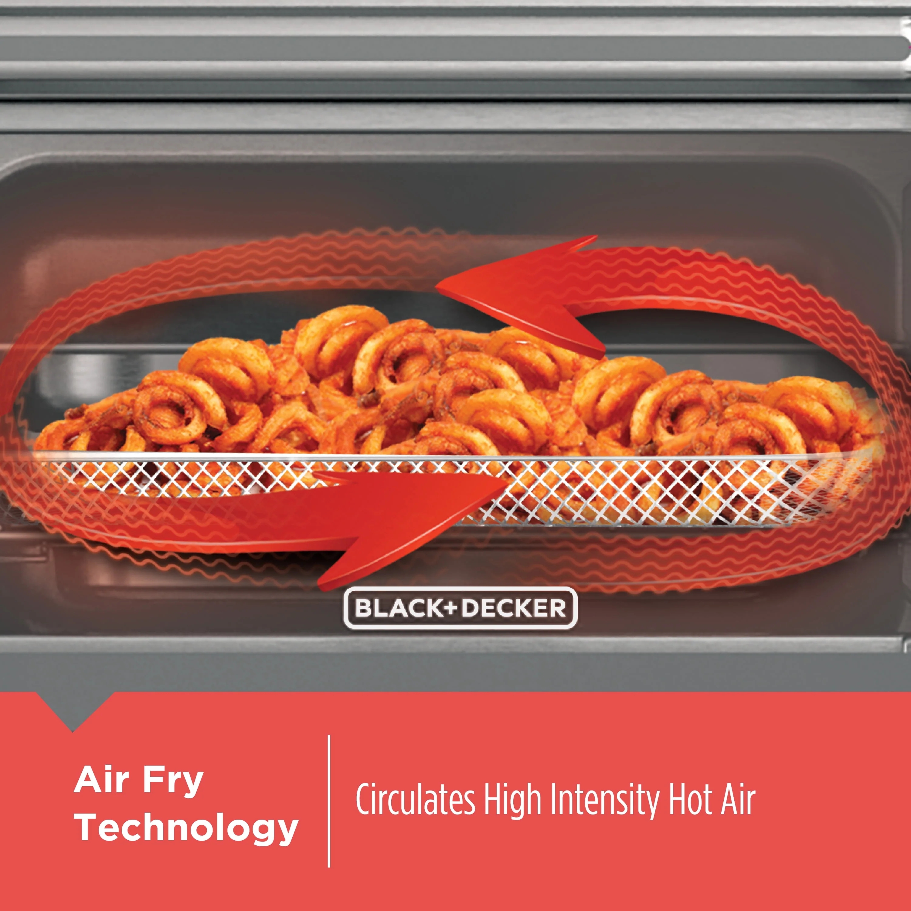 BLACK+DECKER 6 - Slice Crisp 'N Bake Air Fry Toaster Oven, TO3217SS