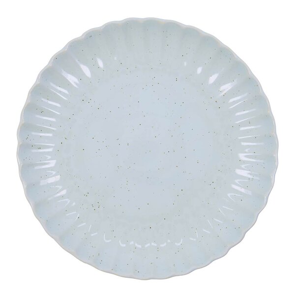 Scallop tallerken 26 cm lyseblå