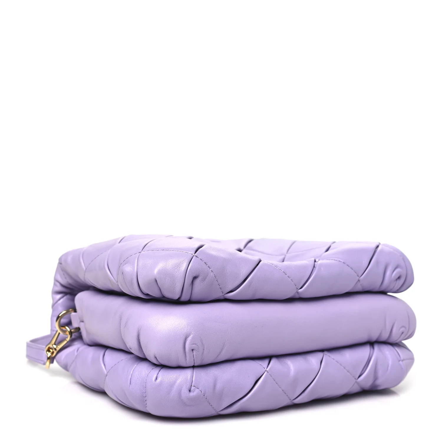 Lambskin Pleated Goya Puffer Bag Light Mauve