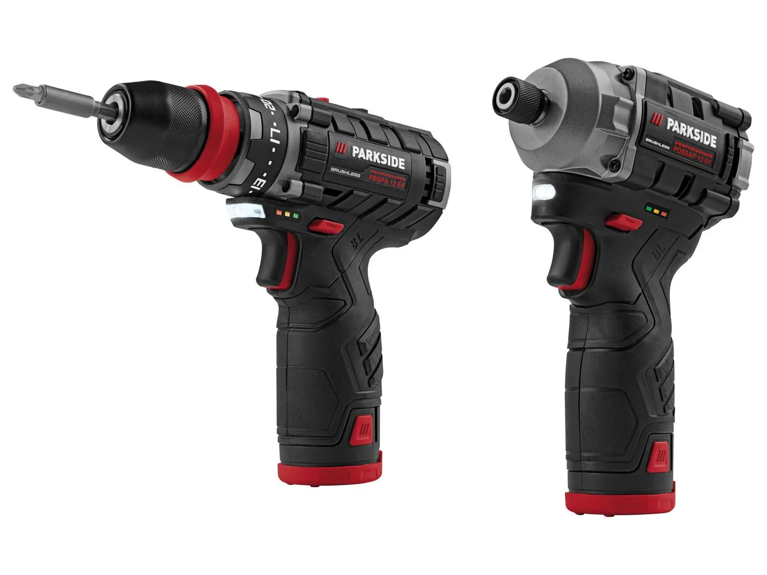 PARKSIDE PERFORMANCE Set perceuse-visseuse et visseuse  chocs sans fil + 2 batteries + chargeur, 12 V