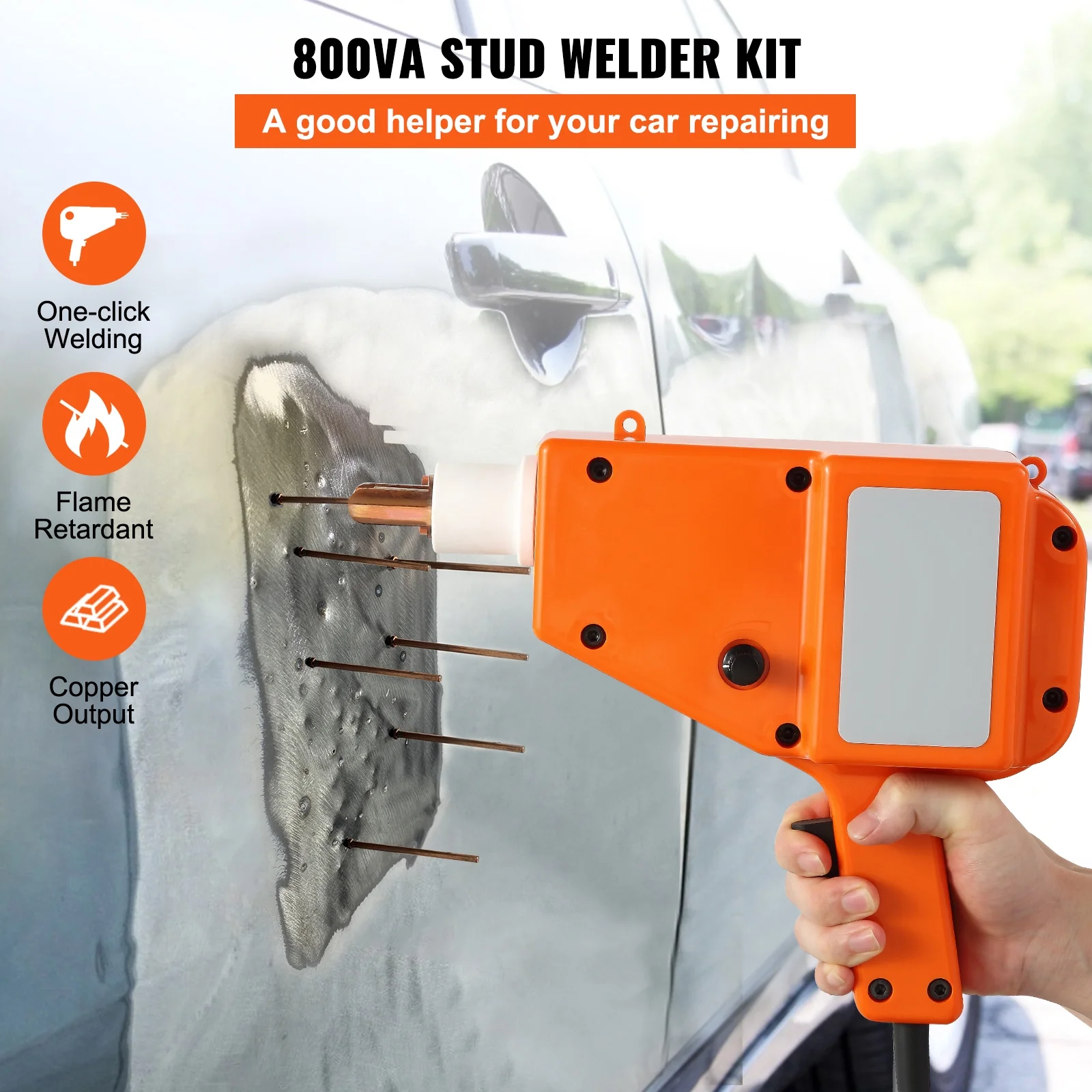 Stud Welding Set, 5500 Dent Fixing Kit, 800VA Spot Welding Tool, 110V Stud Welding Equipment, Stud Gun for Pulling Dents with Full Accessory Set, Auto Body Restoration - Image 3