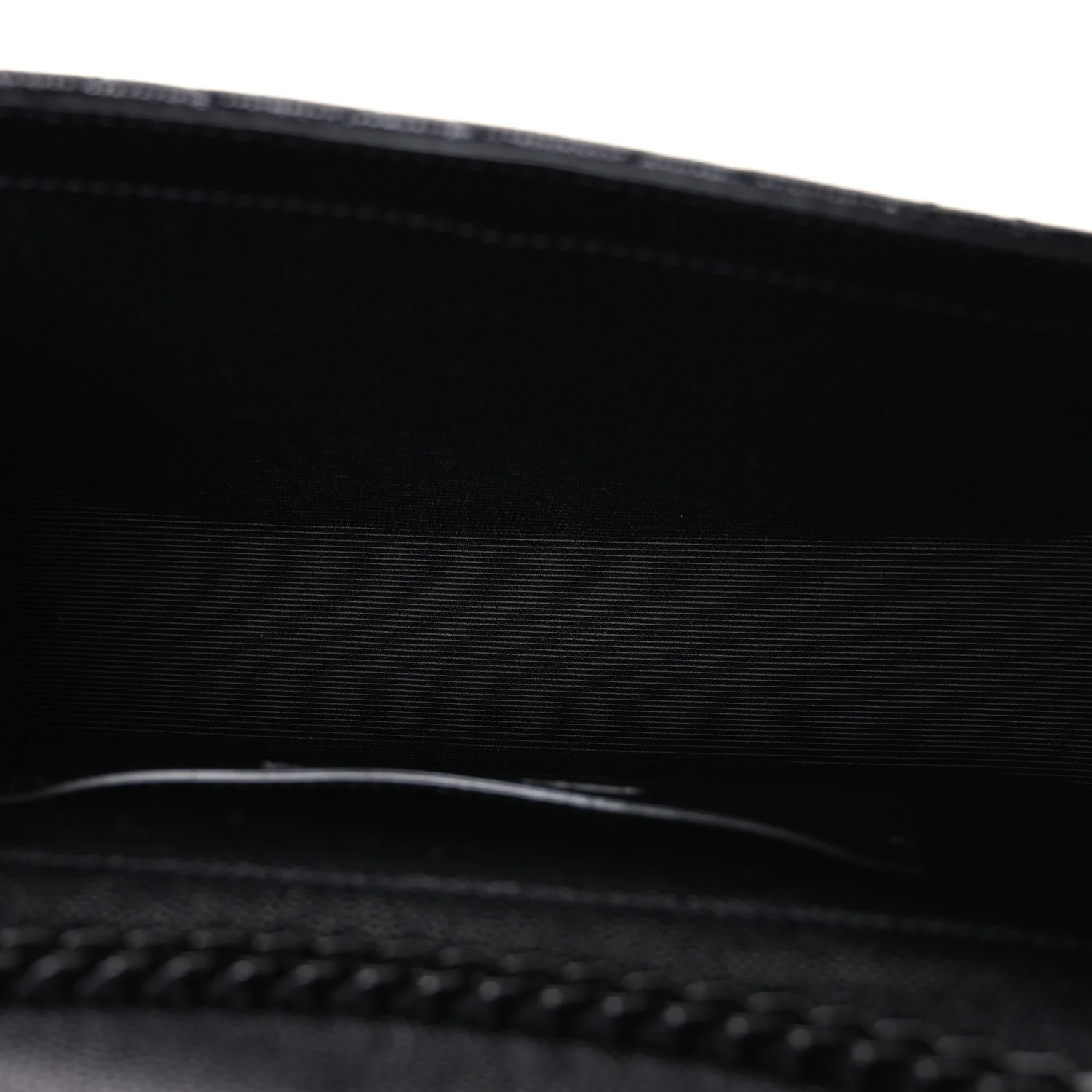 Grain De Poudre Textured Mixed Matelasse Triquilt Small Monogram Monochrome Satchel Black