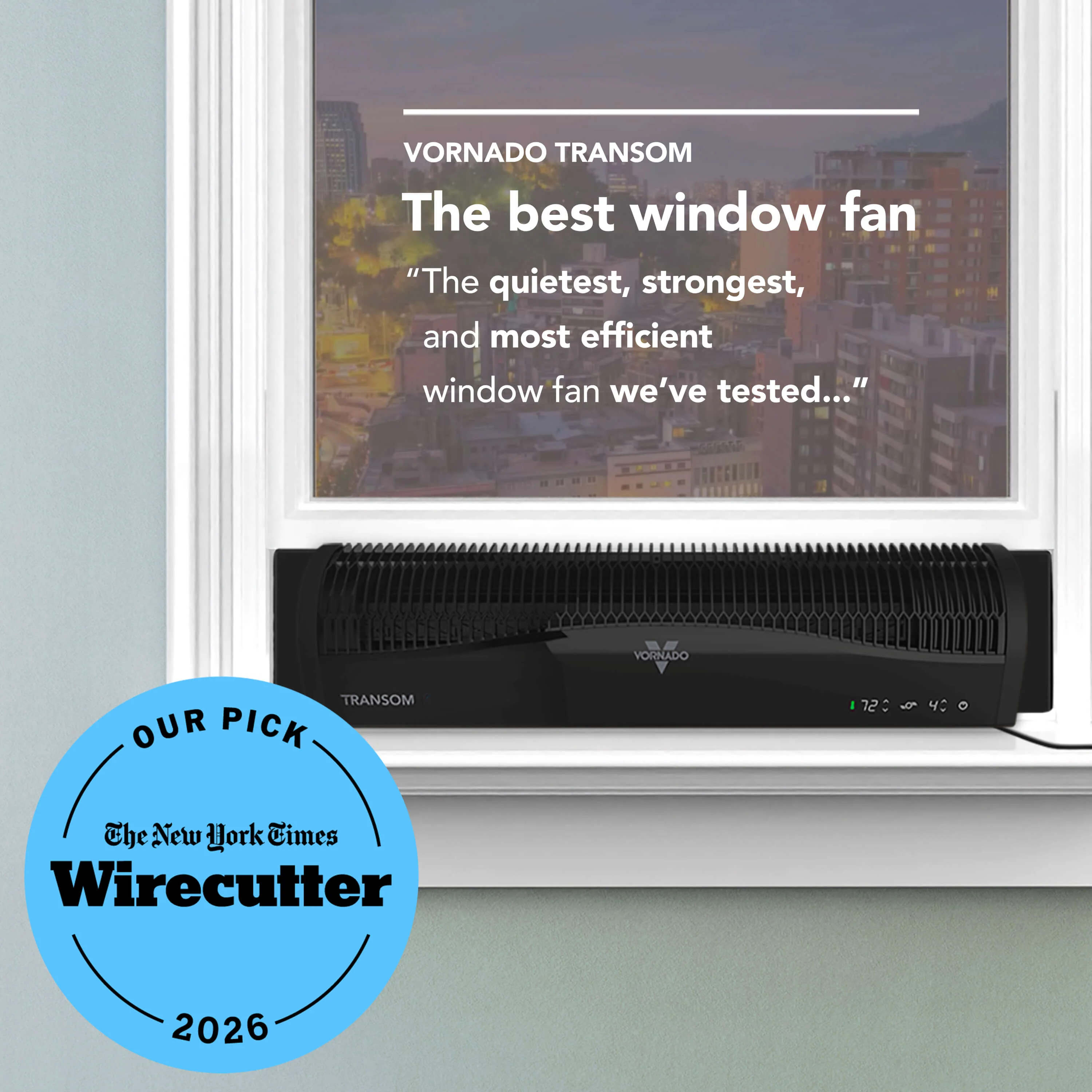 Transom Window Air Circulator
