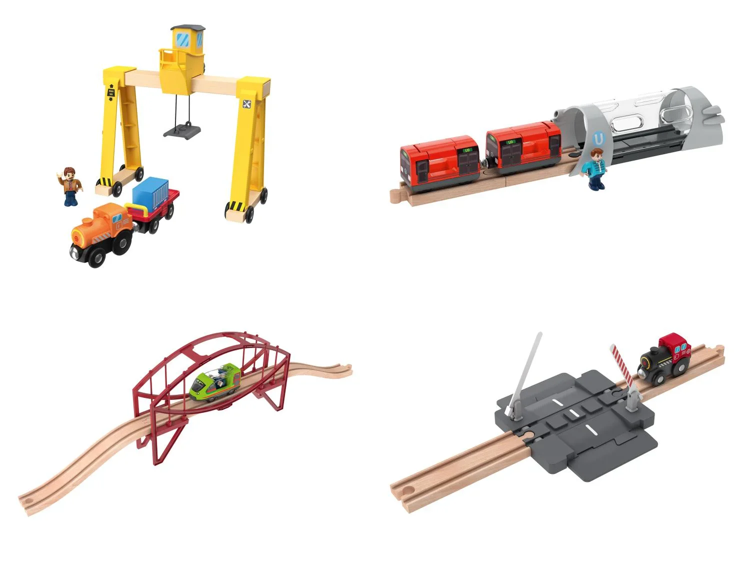 lupilu Accessoires pour circuits de train en bois