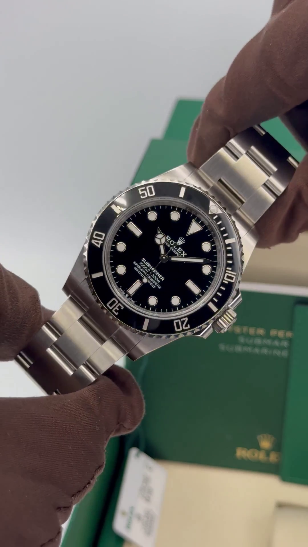 [Super Clone]Rolex Submariner 41mm No Date Stainless Steel Black Dial Black Bezel - 124060