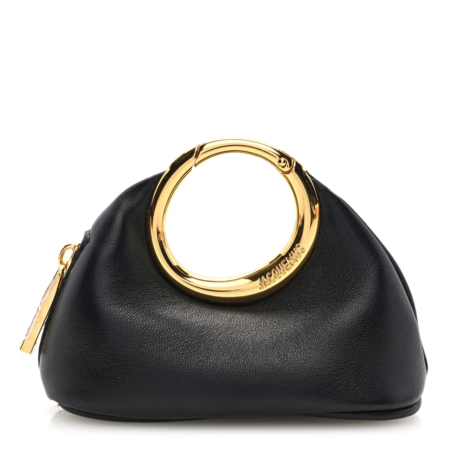 Lambskin Le Porte Calino Ring Top Handle Bag Black