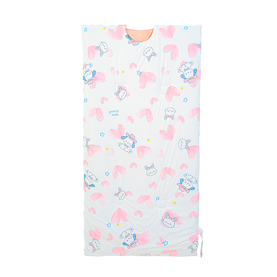 Large Children's Cute Animal Print Customizable Sleeping Bag 55.1x29.5in (140x75cm) for 80-150cm Kids All-Season Healthy Sleep