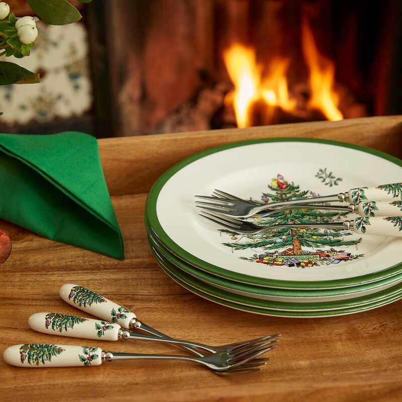 Christmas Tree dessertgafler 15 cm 6 stk