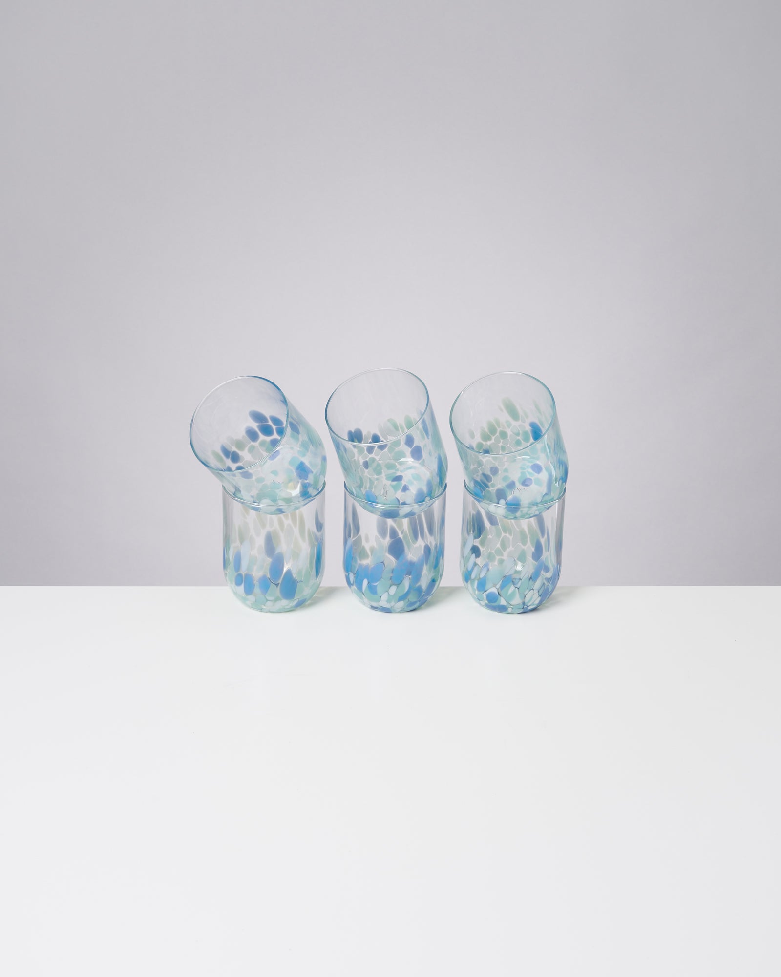 ALEGRIA - LARGE GLASS BLUE SET OF 6