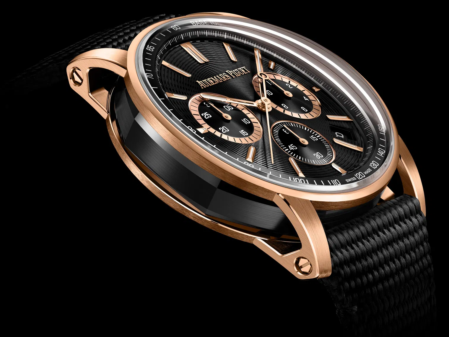 【Super Clone】 Audemars Piguet Code 11.59 Black Dial Black Rubber Strap Watch 41mm 26393NR.OO.A002KB.02