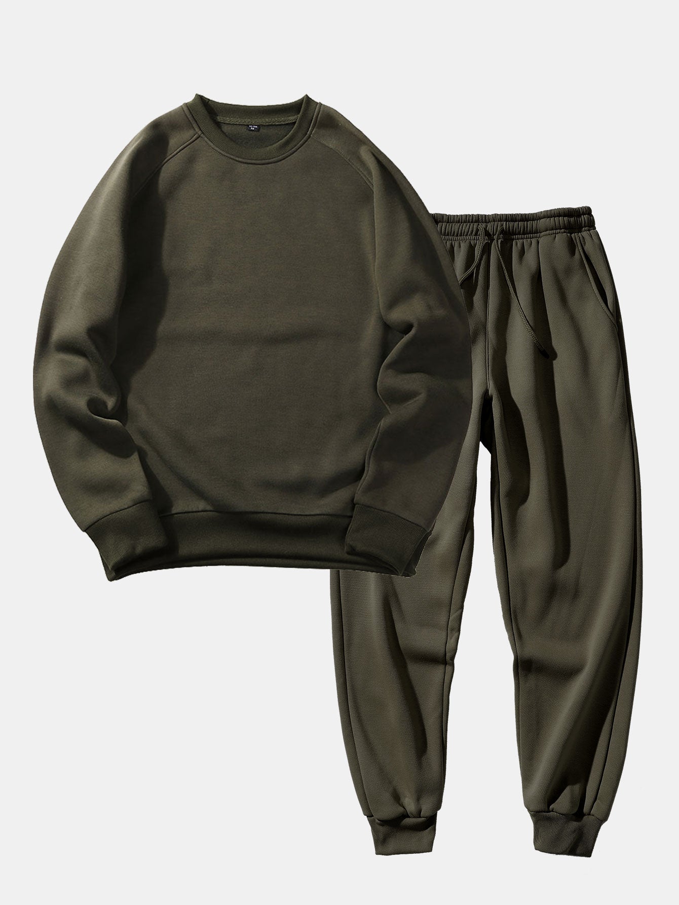 Sweat-shirt basique à col rond et pantalon de jogging