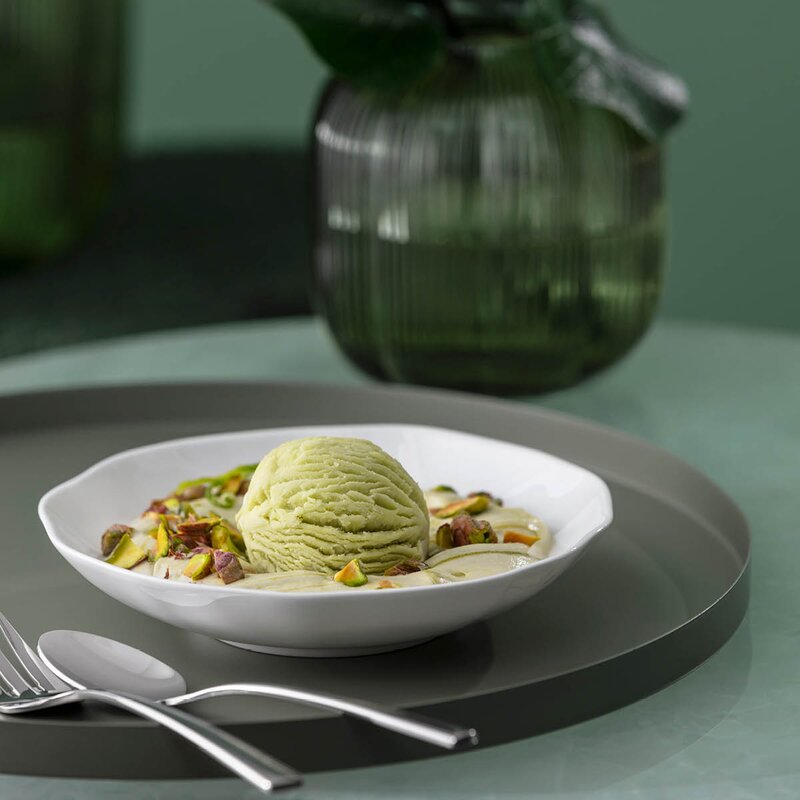 Pura dessertskål 9 cl 15 cm hvit