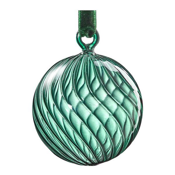 Glasskule 6 cm blågrønn