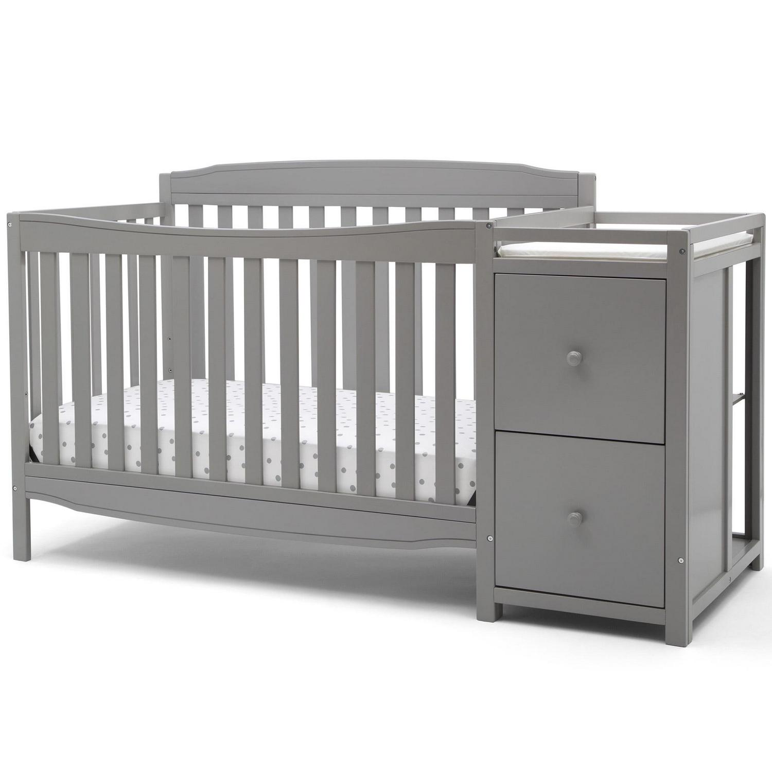 Mason 6-in-1 Convertible Crib and Changer. Gray - Image 6