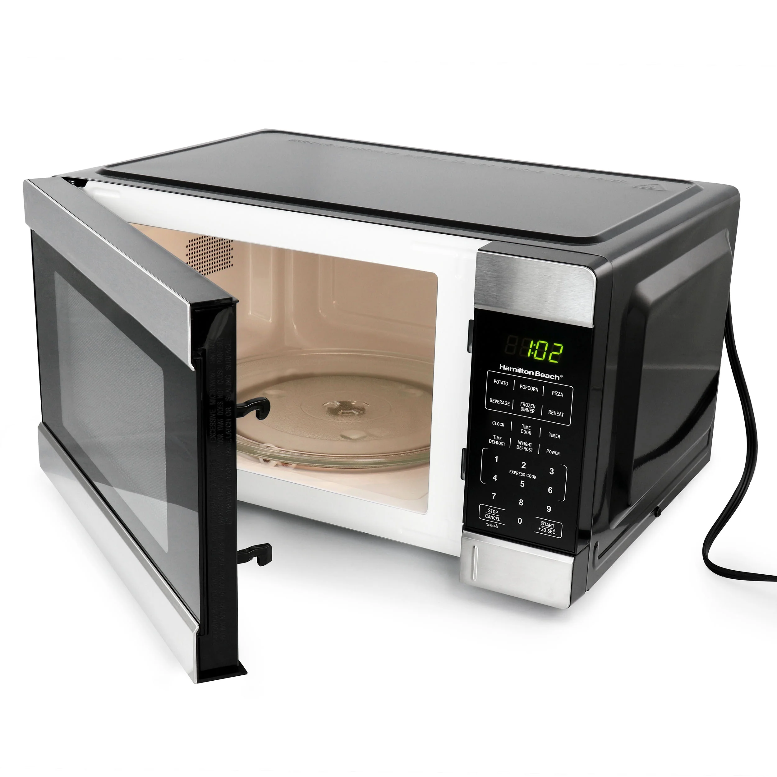 1.1 Cu. Ft. 1000 Watt Countertop Microwave Oven in Black - Image 3