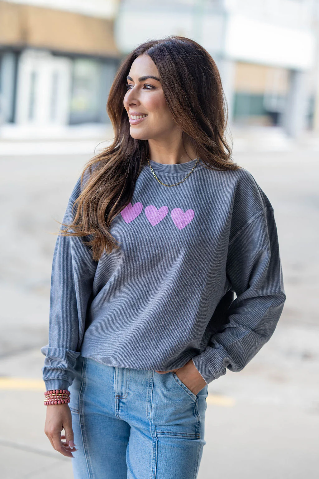 Like A Summer Night Ribbed Crewneck