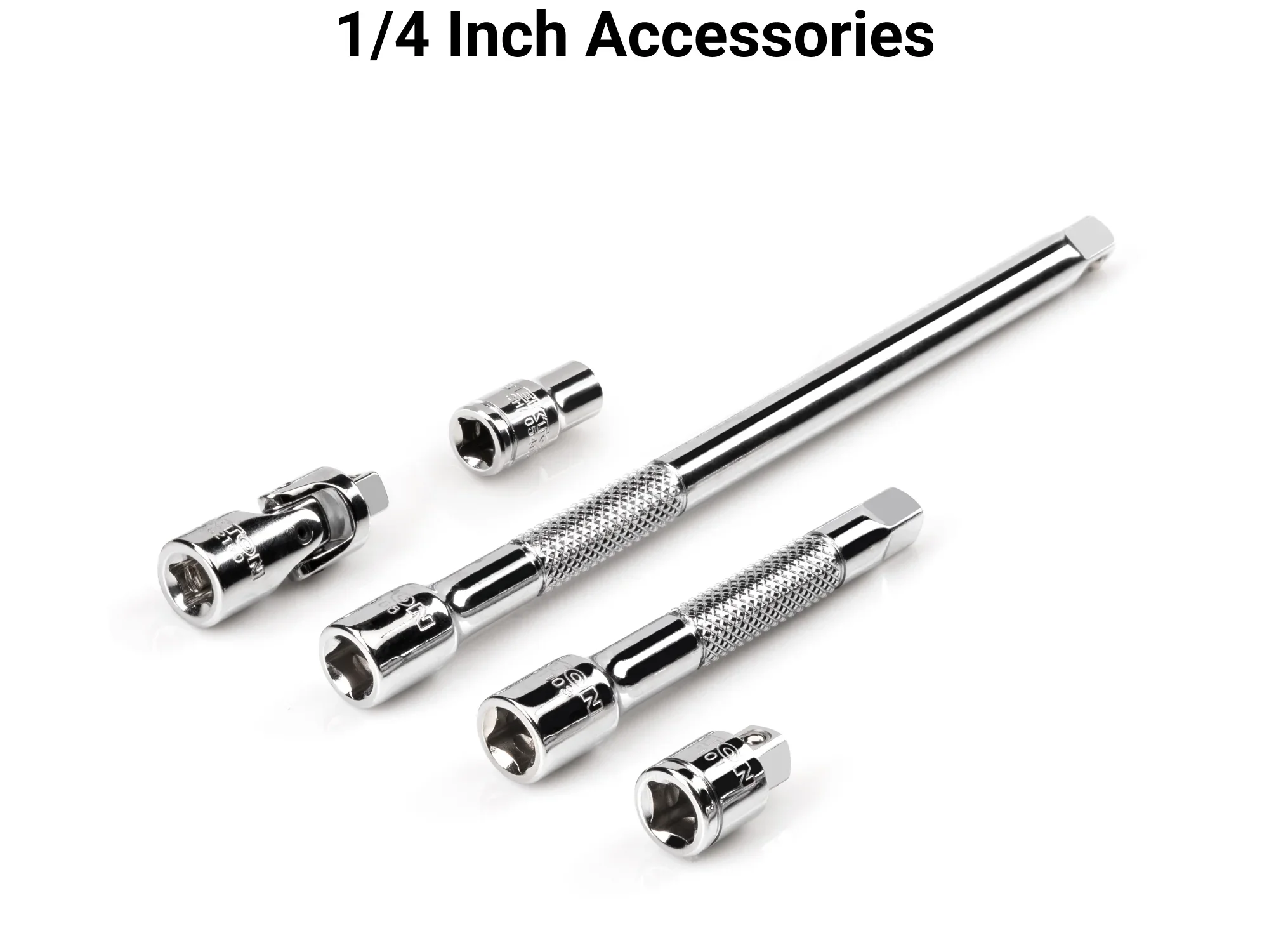 TEKTON 1/4 Inch Drive 12-Point Socket and Ratchet Set with Rails, 35-Piece (4-15 mm) | SKT03202