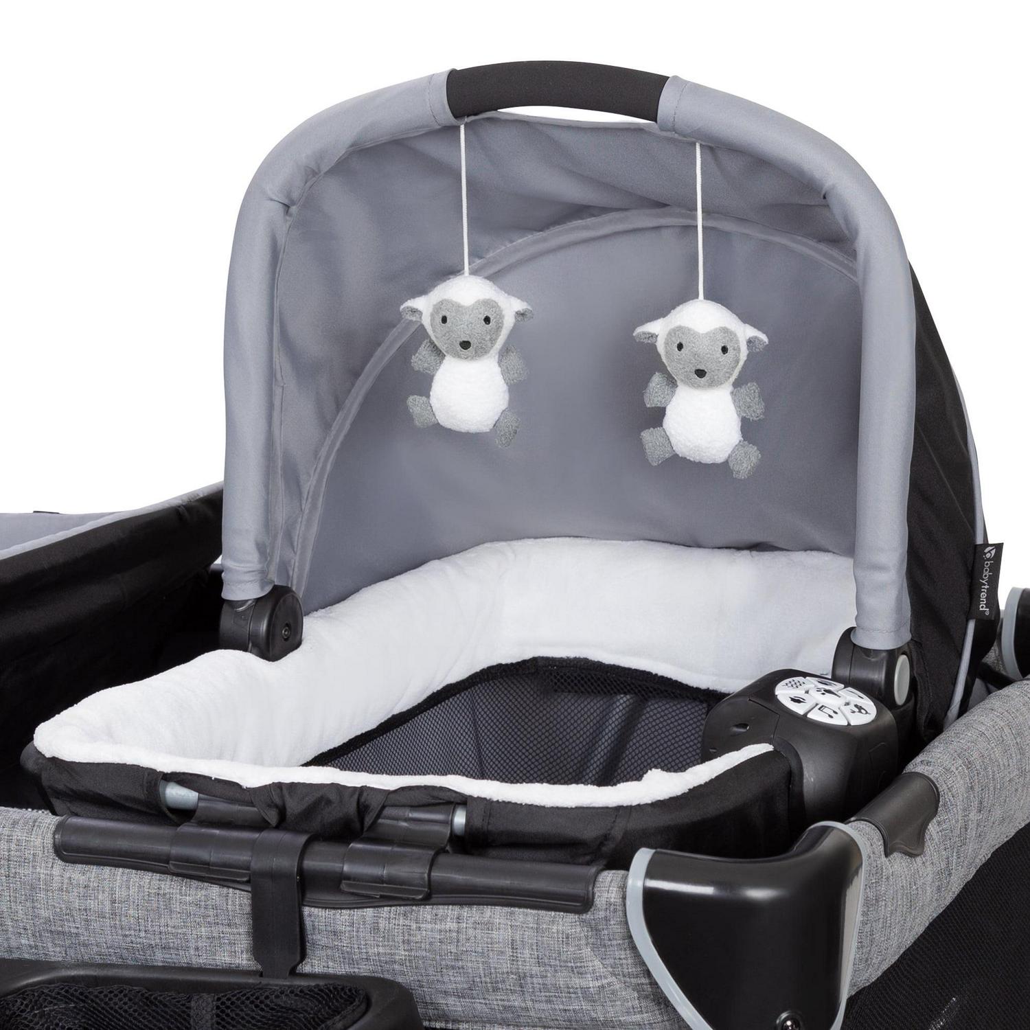 Baby Trend Simply Smart Nursery Center Playard with Bassinet and Travel Bag - Whisper Grey