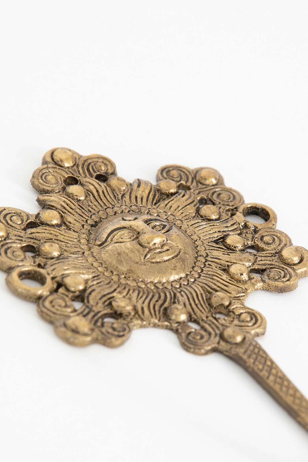 Messing wandhaak sunflower