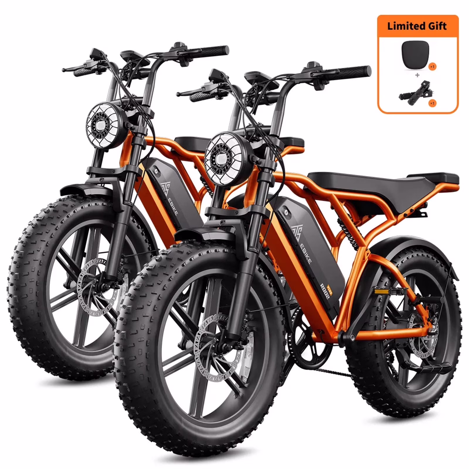 Electric Bike for Adults, 750W Peak 1500W Motor, 20"x4" Fat Tire E Bicycle, Hydraulic Disc Brakes, E Mountain Bike, 48V/15AH UL2849, App Control(R004-Black-15AH(Walmart Exclusive)) - Image 7