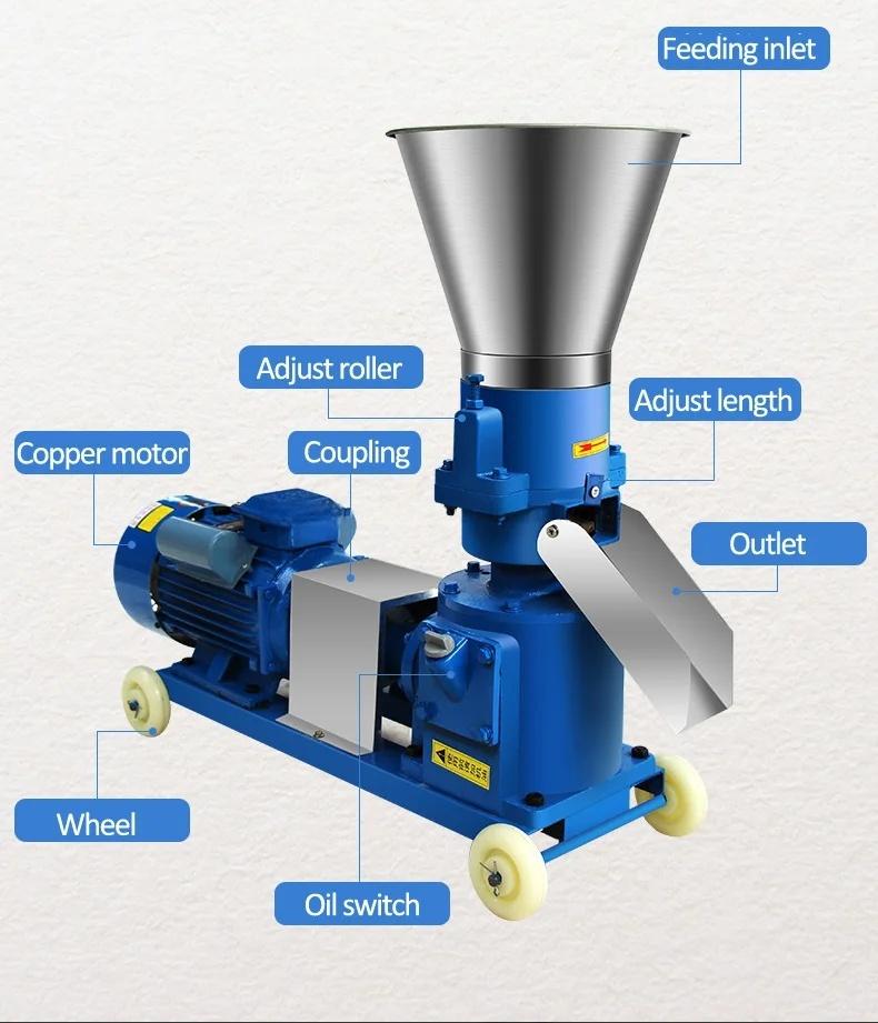 Factory Direct Sale Mini Home Use  Animal Feed Pellet Machine  Poultry Feed Pellet Machine