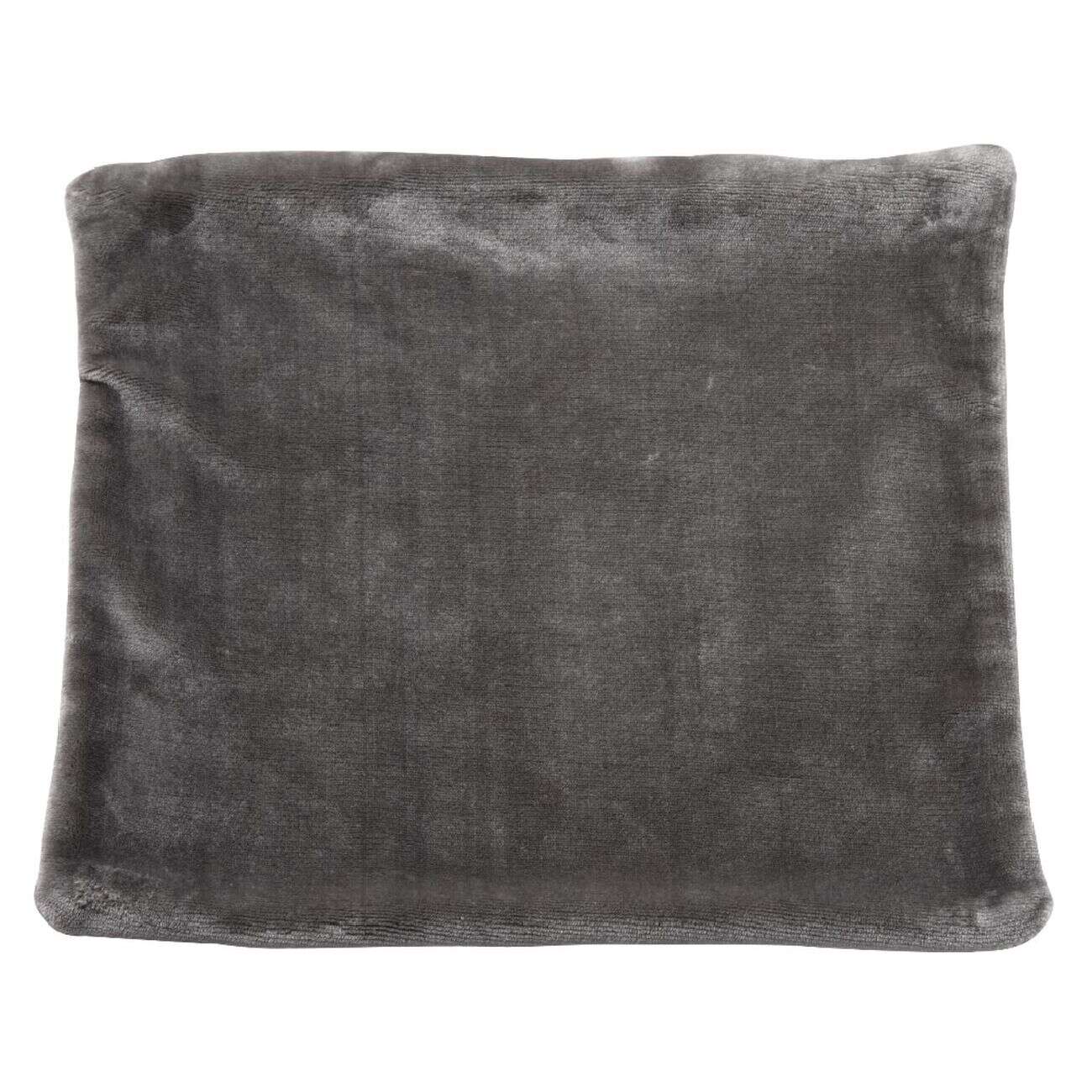 Housse de coussin 40x40cm polyester effet velours - 3 coloris