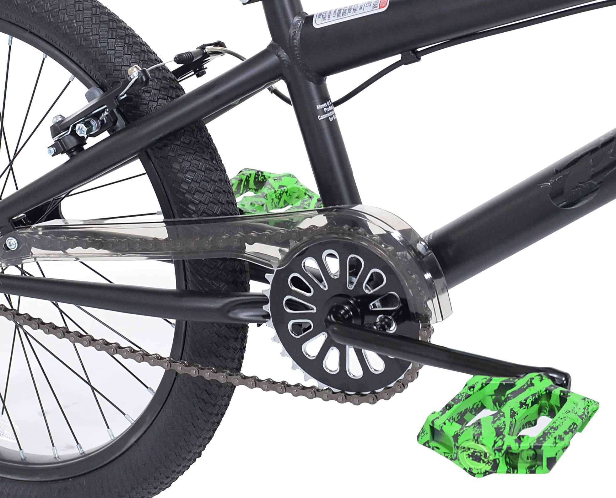20 in. Chaos Boy's BMX Child Bicycle, Hydro Dip Matte Black - Image 7