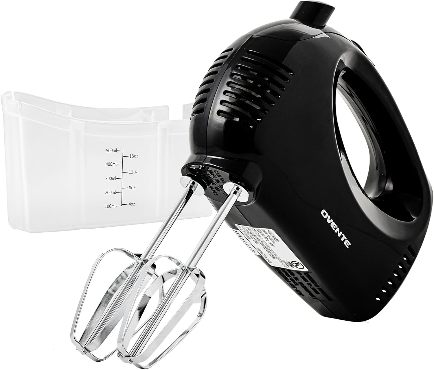 OVENTE 5-Speed Electric Hand Mixer with Storage Case,150W, Black HM151B