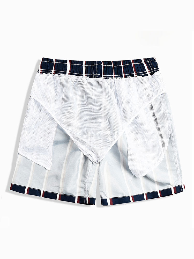 Short de bain à rayures
