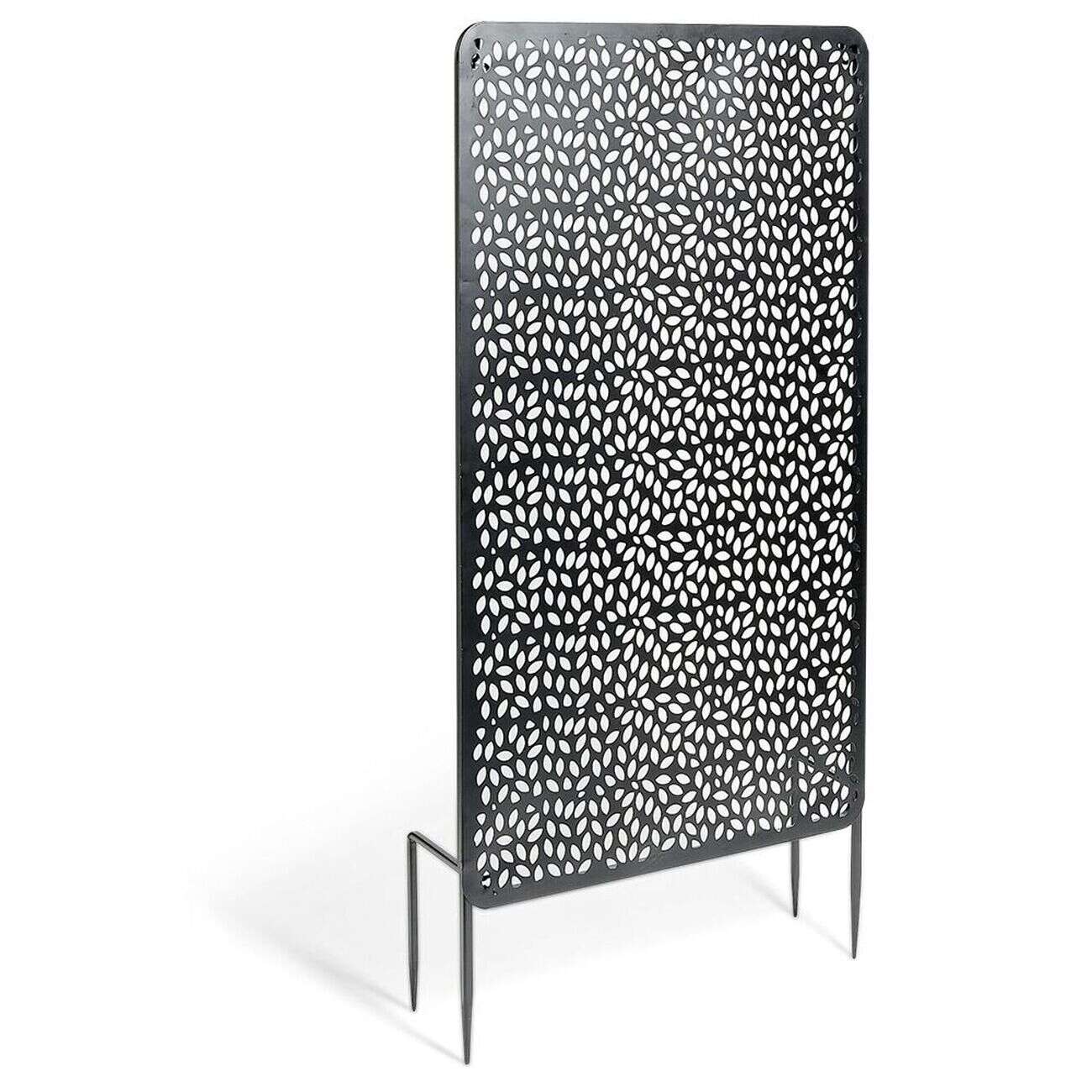 Panneau décoratif réversible pour extérieur métal noir 50xH90cm