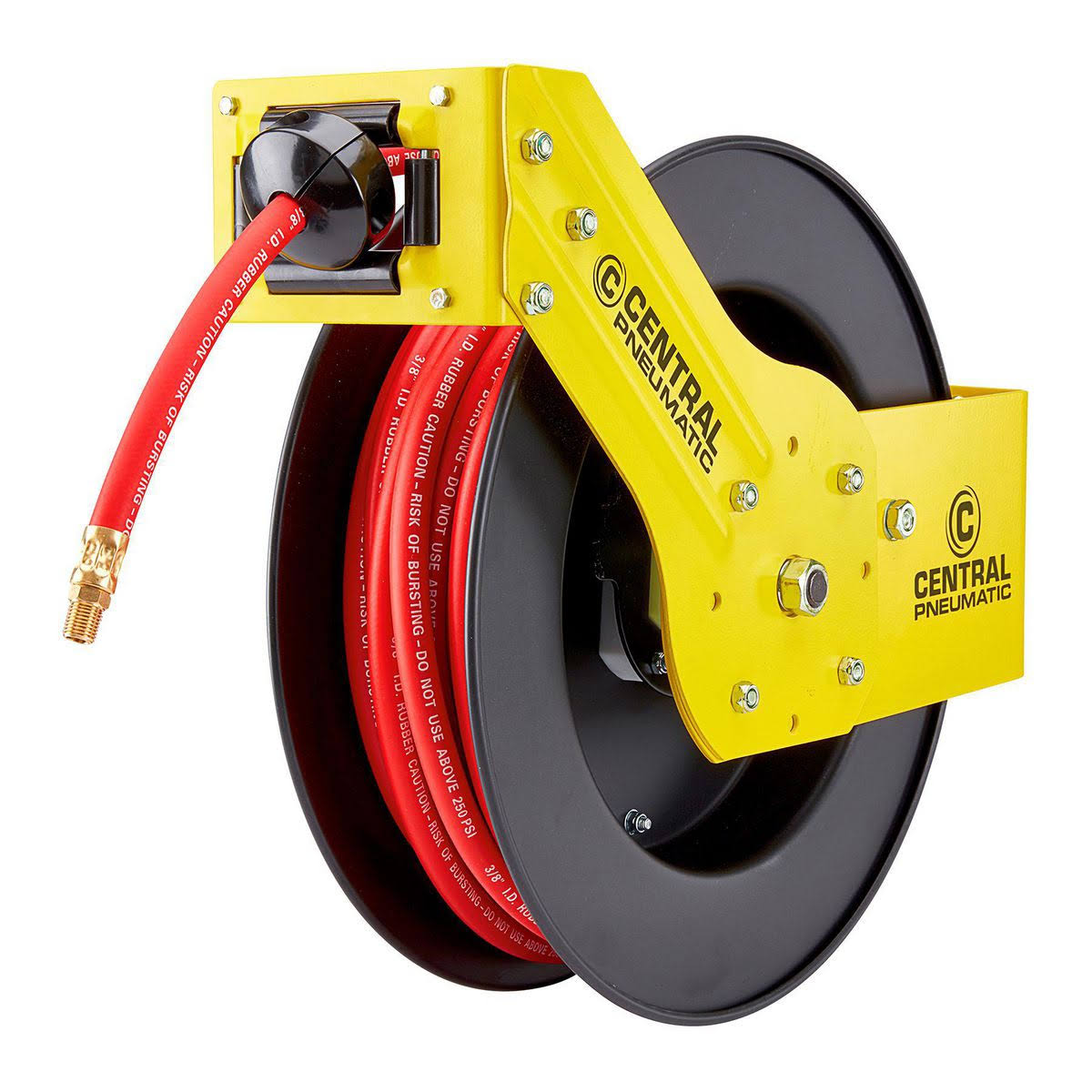 Central Pneumatic 3/8 in. x 50 ft. Retractable Hose Reel 93897-Instock