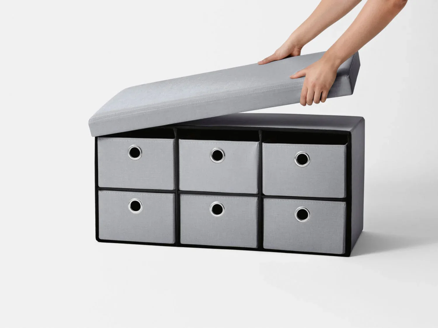 LIVARNO home Banc-coffre de rangement, avec 6 tiroirs