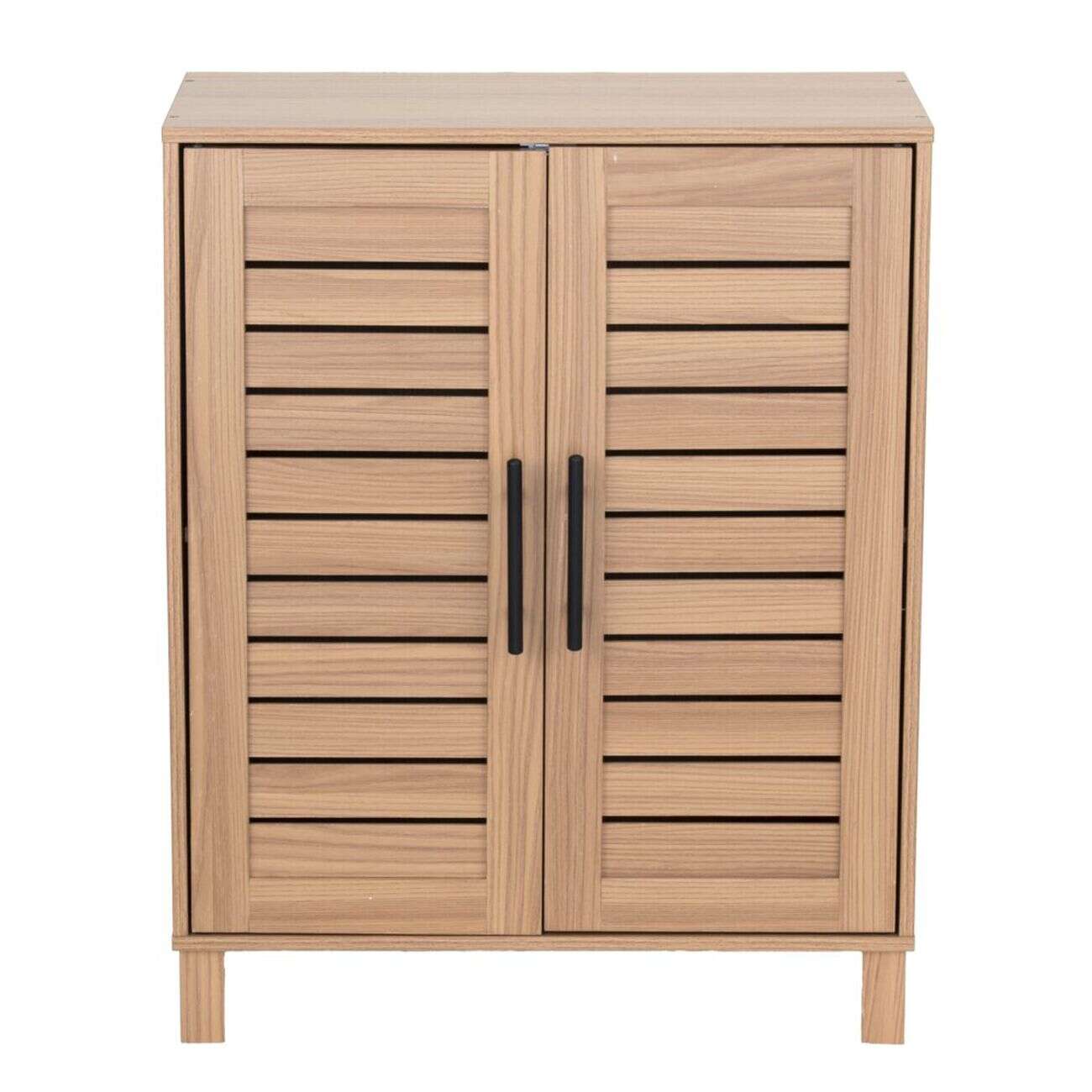 Meuble de rangement bas en bois 2 portes Léon 60x30xH75cm