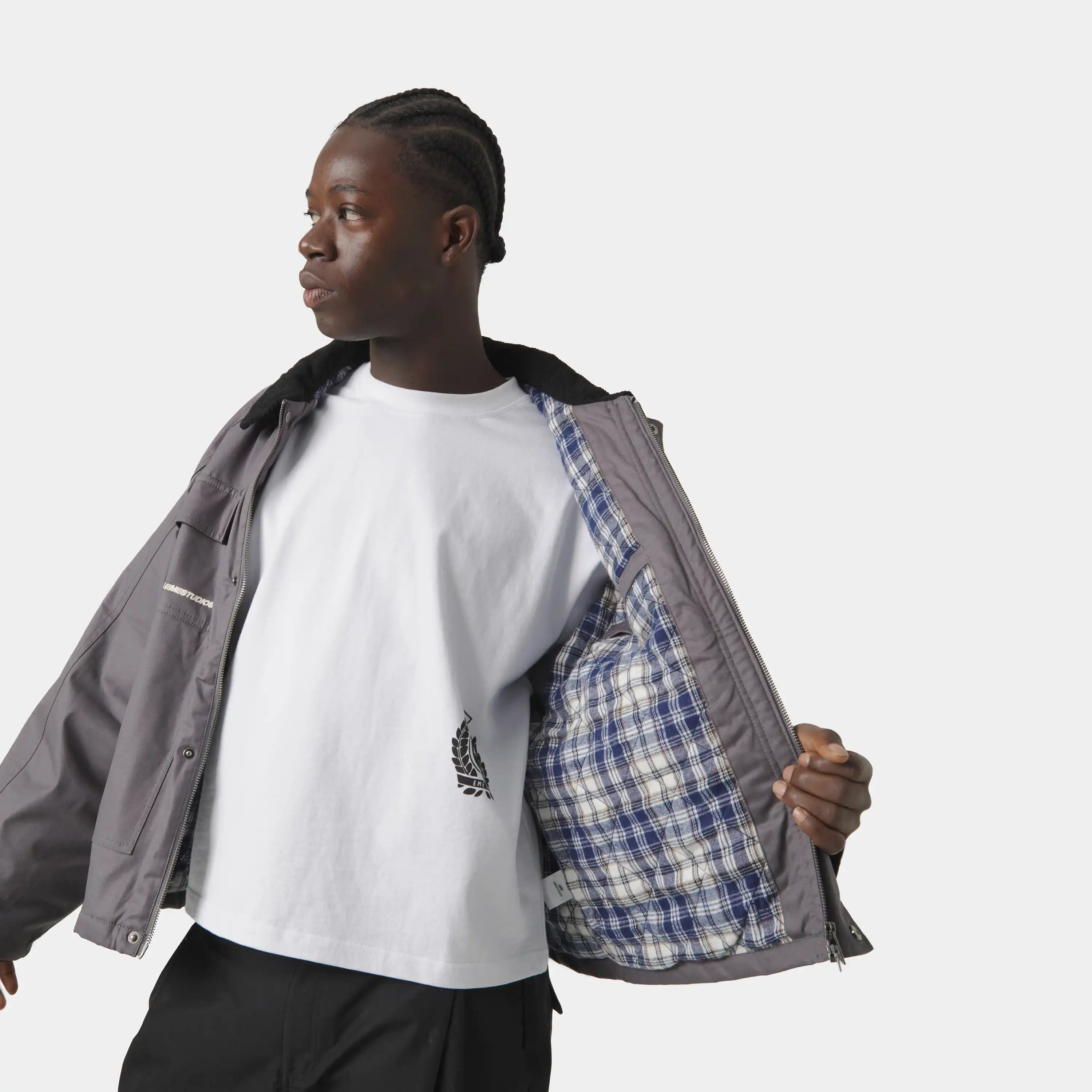 Ethos Grey Boxy Coat