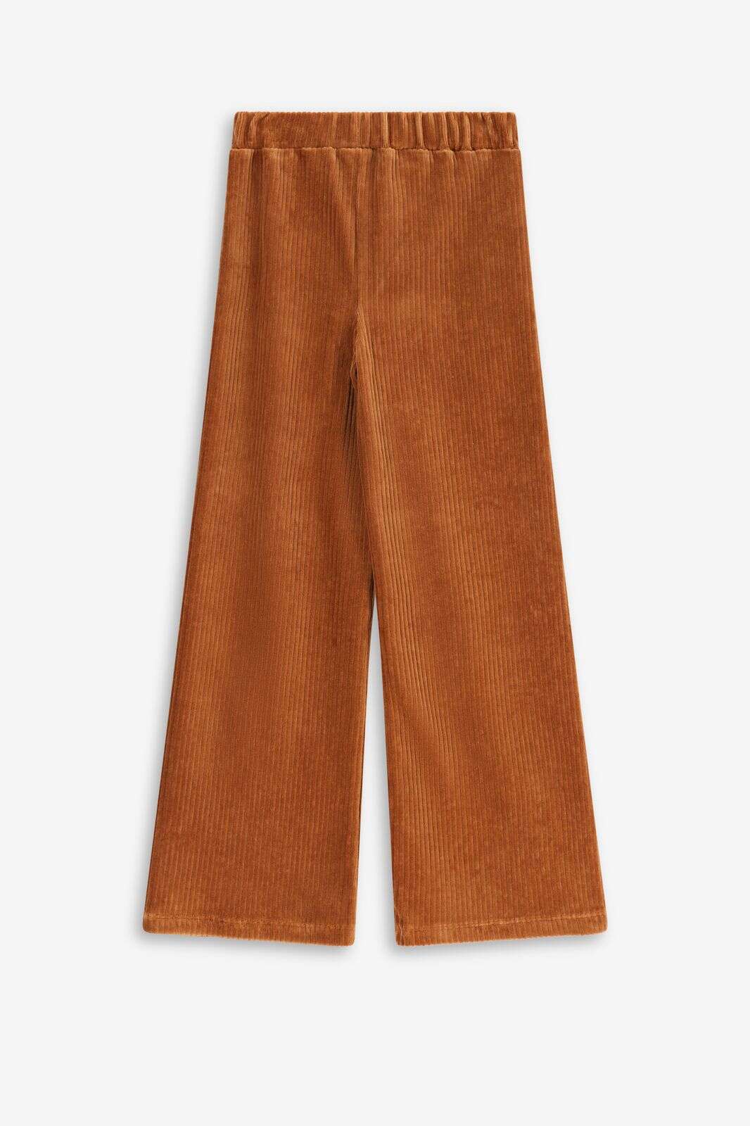 Bruine rib straight leg