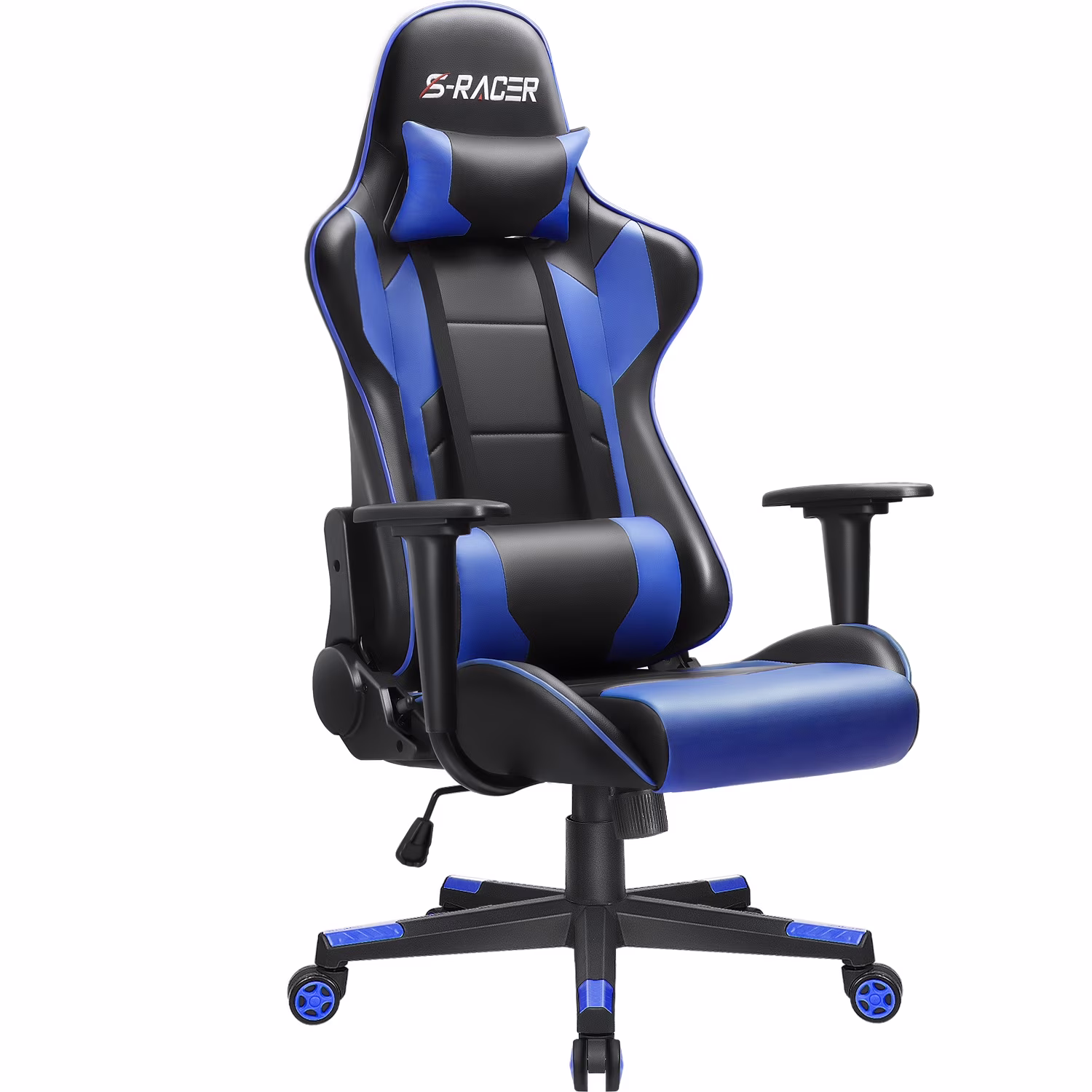 Gaming Chair office Chair with Headrest Lumbar Support, Pink(Pink) - Image 3