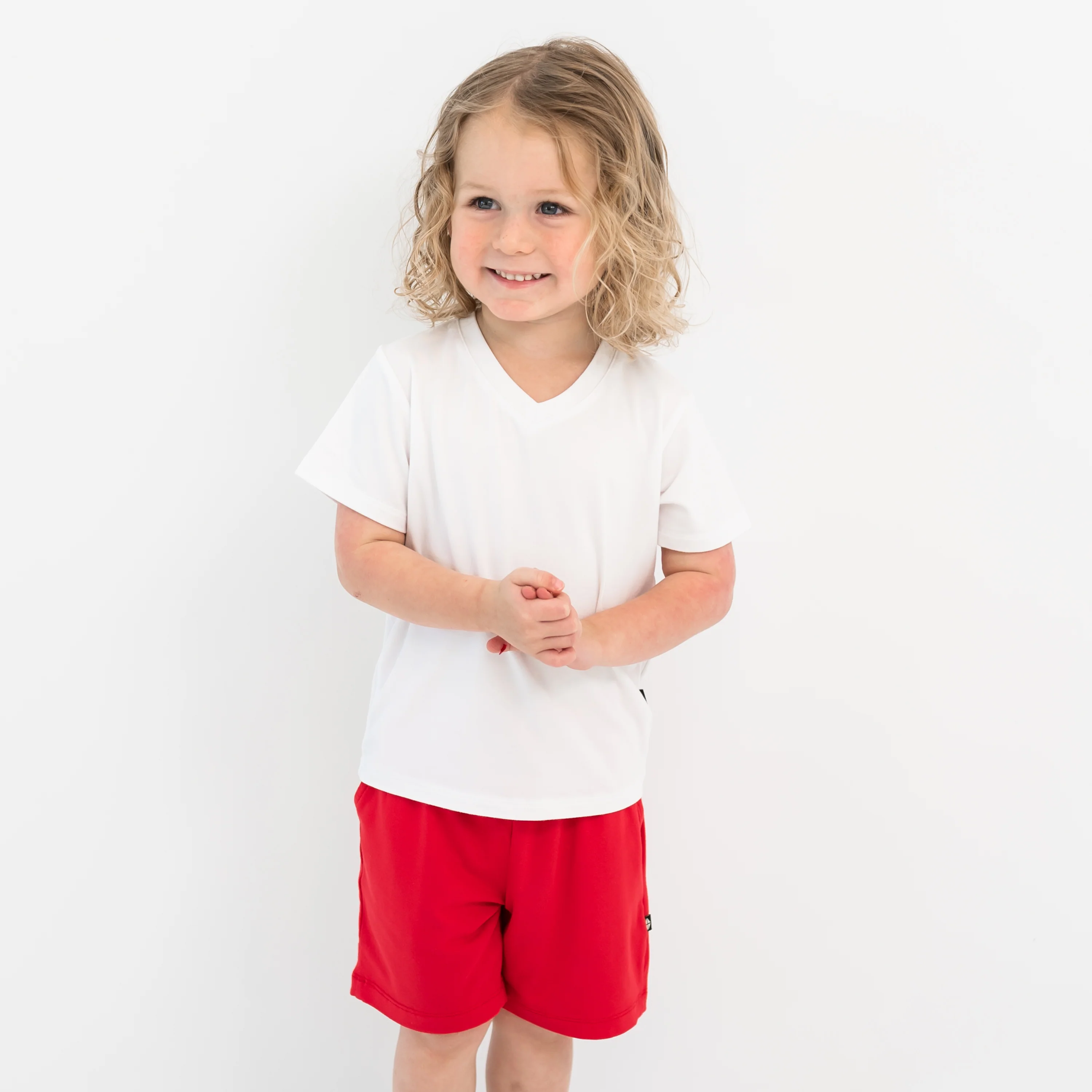 Drawstring Short in Cardinal