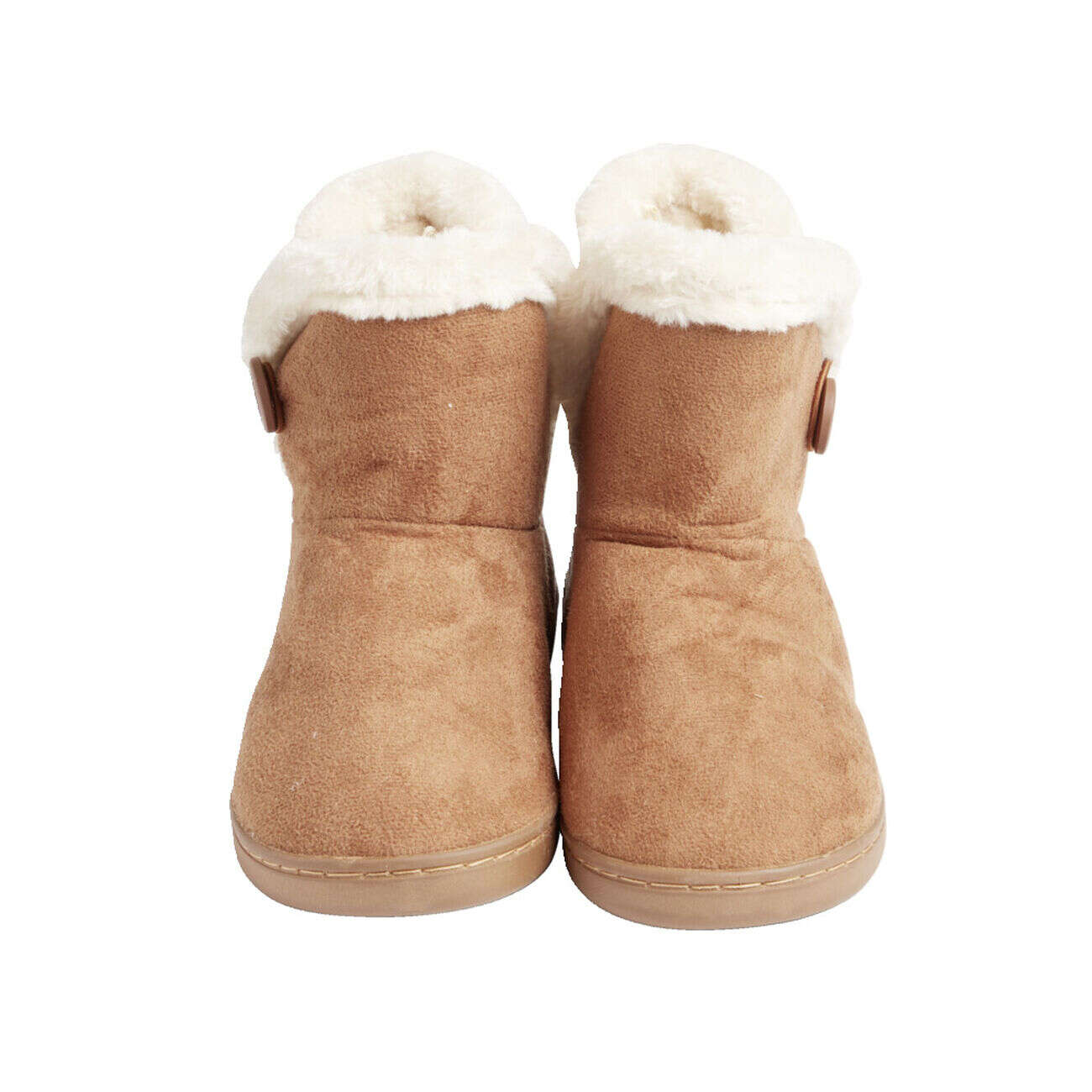 Chaussons bottes fourrées femme marron T36 à T42