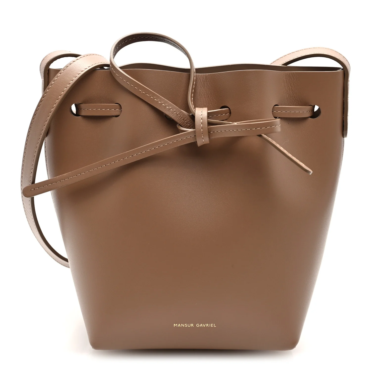 Calfskin Mini Mini Bucket Bag Biscotto
