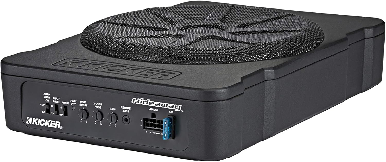 KICKER 46HS10 Hideaway Compact Powered Subwoofer  10-Inch