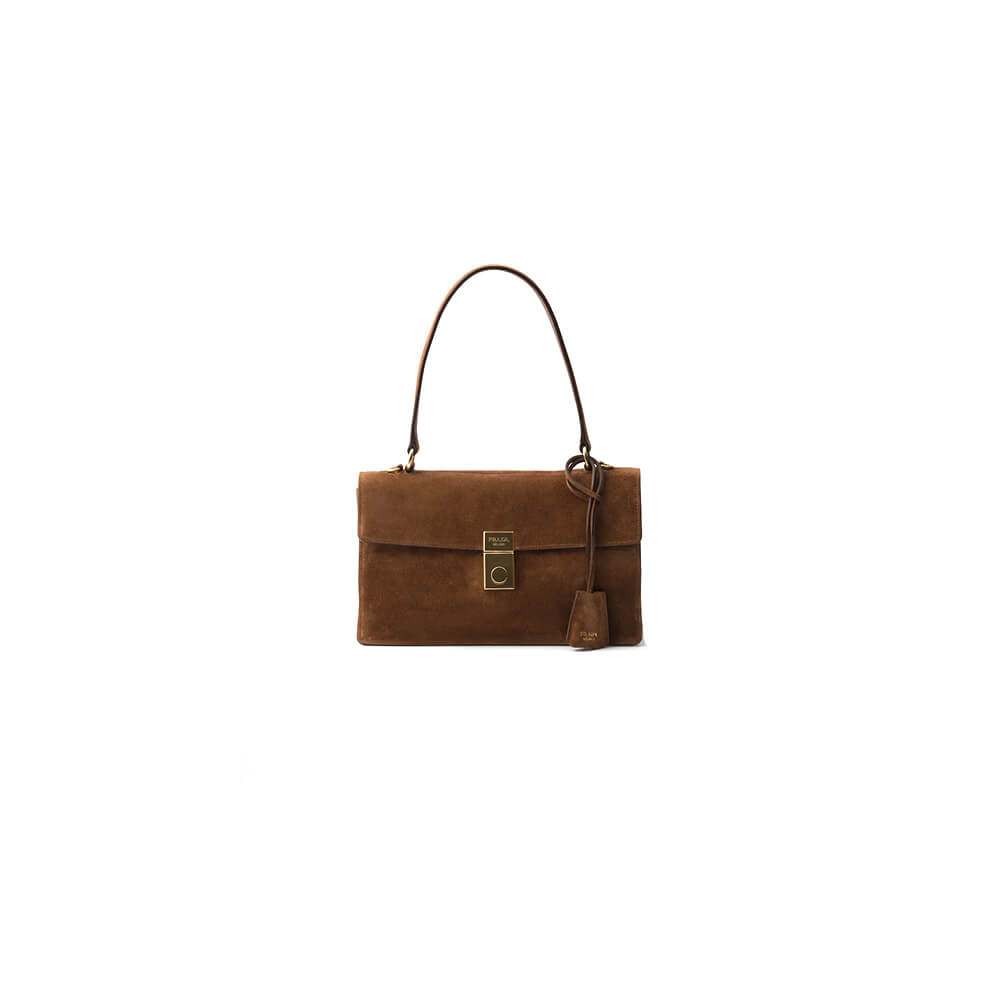 Prada Soft Sound medium suede shoulder bag(high-end grade)