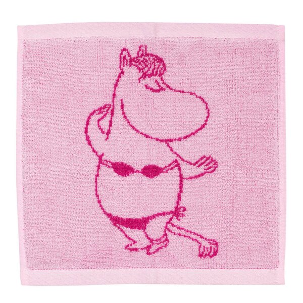 Mummi håndkle 25x25 cm Snorkfrøken rosa