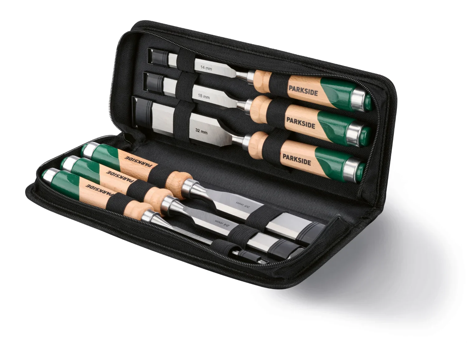 PARKSIDE Set de ciseaux  bois, 6 pices