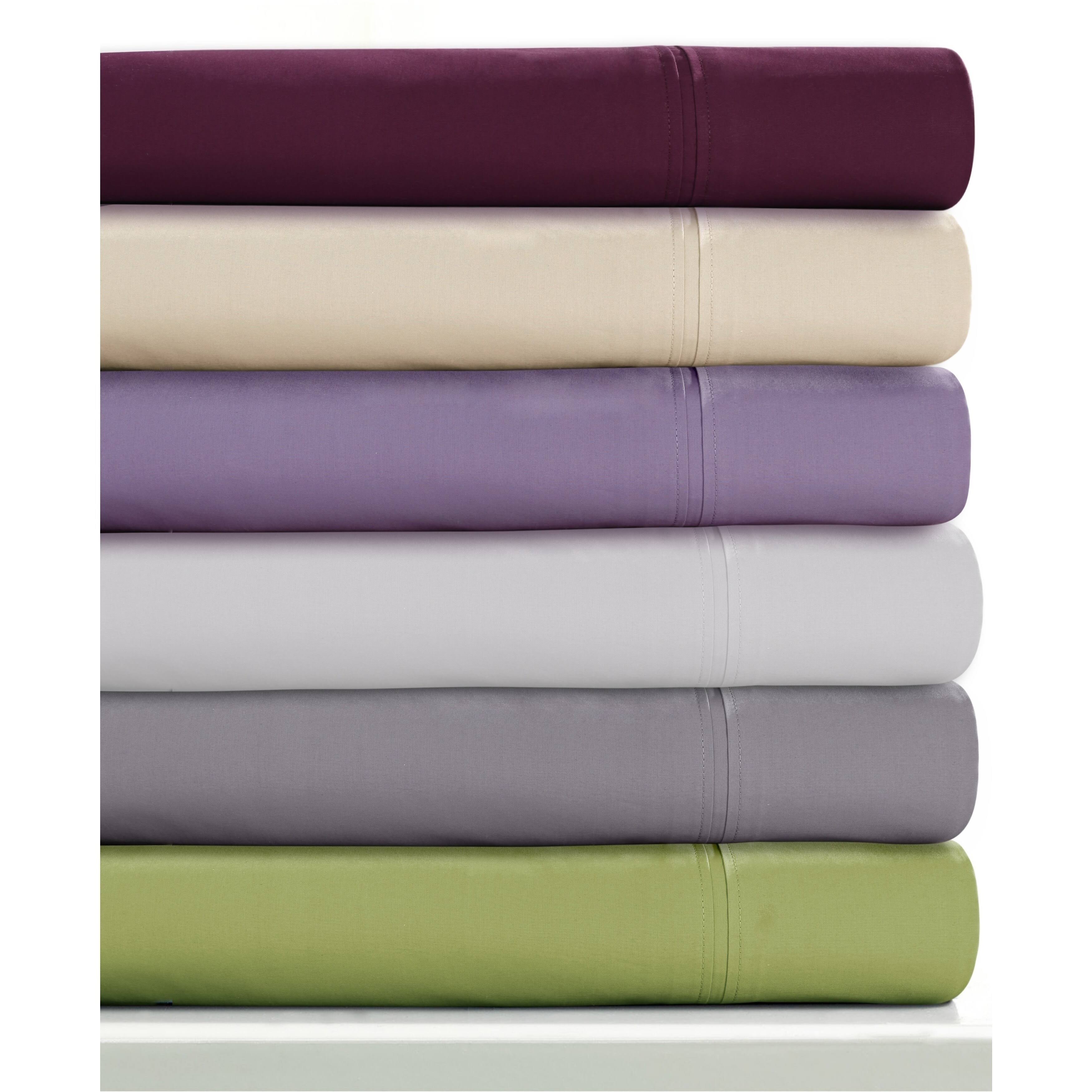 Tribeca Living 350 Thread Count Cotton Percale King Pillowcases - White