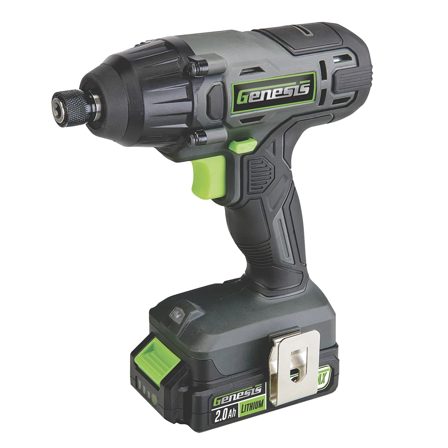 Genesis G20MAX 20V Cordless 2-Speed Drill Driver/Impact Driver Combo Kit with 2 batteries, Quick Charger, 1600 in-lbs driver torque, 450 in-lbs drill torque GL20DIDKB2