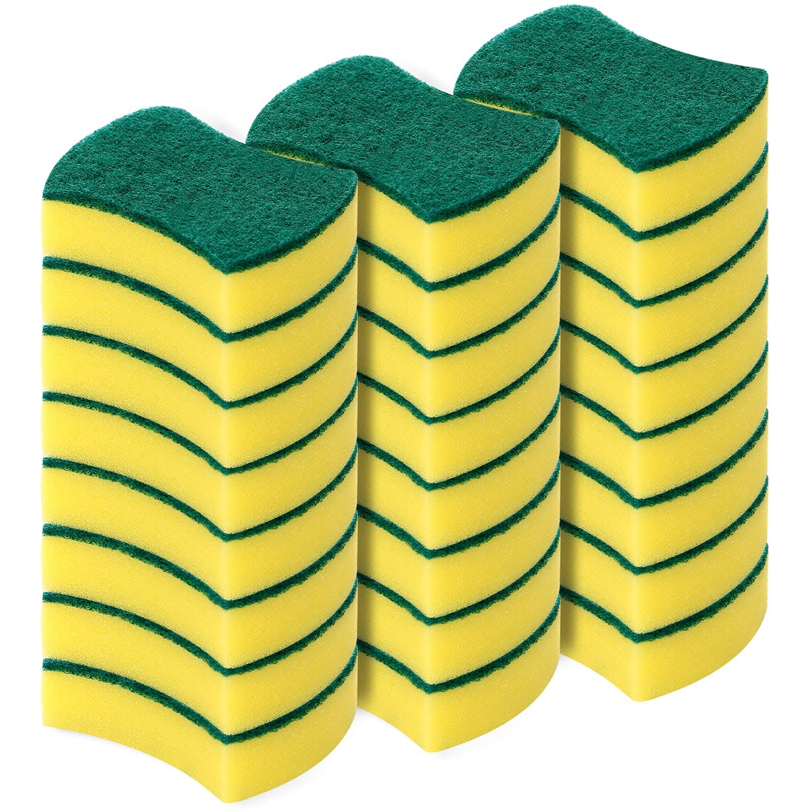 MAVGV Kitchen Cleaning Sponges 24 Pack Eco Non-Scratch for Dish Scrub Sponges