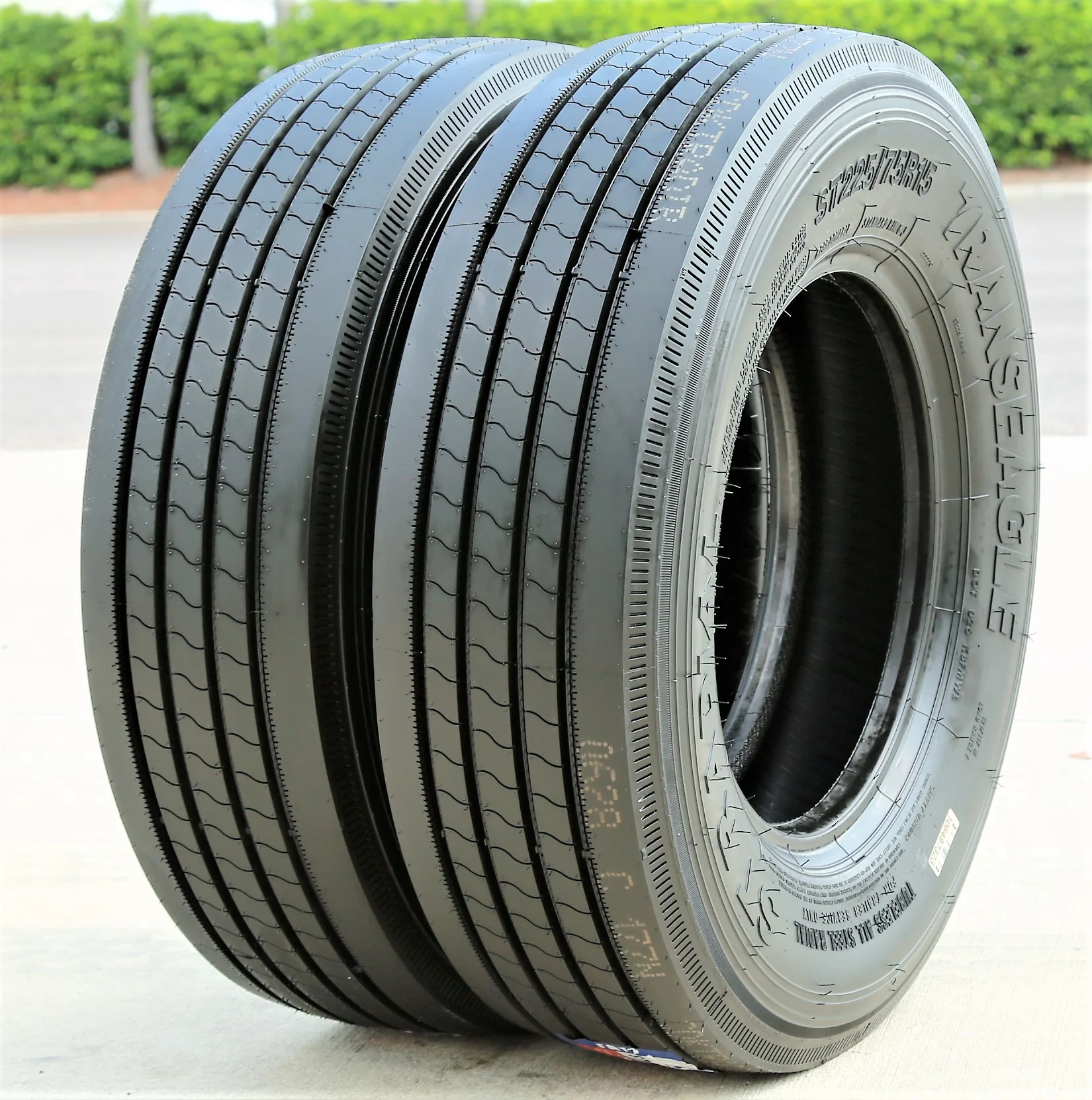 Set of 4 Transeagle ST Radial All Steel ST225/75R15 225/75R15 121/117M F 12 Ply Trailer Tires