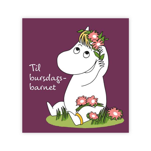 Mummi kort dobbelt Bursdagsbarnet lilla