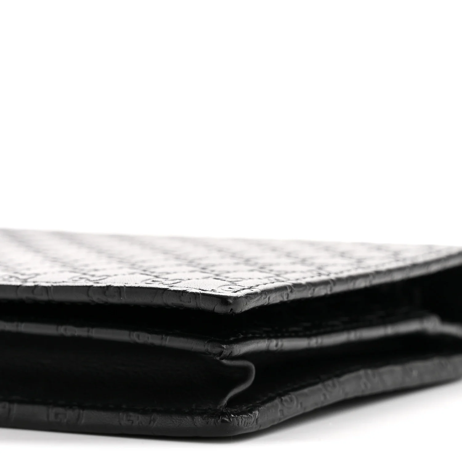 Microguccissima Crossbody Wallet Black